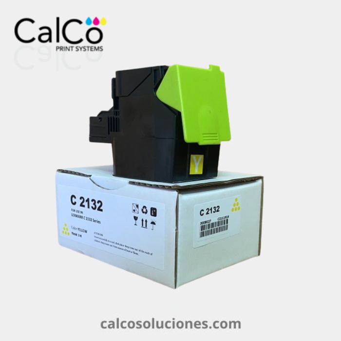 Tóner Amarillo C-2132 compatible con Lexmark - 24B6010 Y