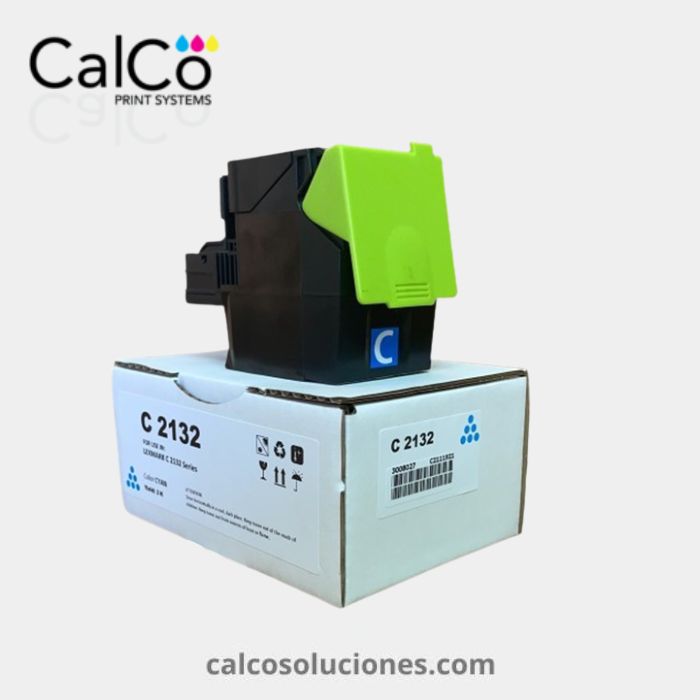 Tóner C-2132 Cyan, Compatible con Lexmark - 24B6008 C