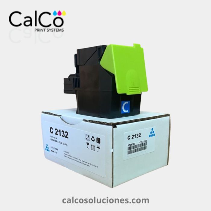 Tóner compatible con Lexmark C-2132 Cyan HC - 24B6008HC C