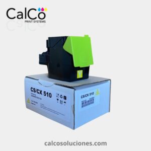 Tóner CS 510 Amarillo HC Compatible con Lexmark - 70C2XYEHC