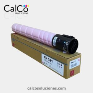 Tóner Magenta TN321 para Konica Minolta - A33K330