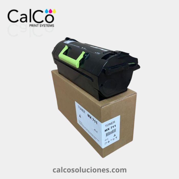 Tóner Negro MX-711 compatible con Lexmark - 62D4X00