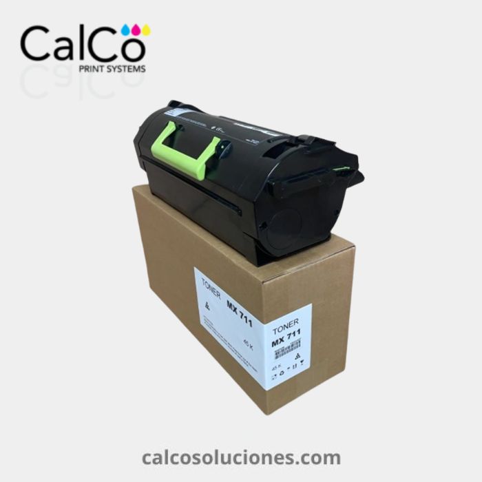 Tóner Negro MX710 HC compatible con Lexmark - 62D4H00