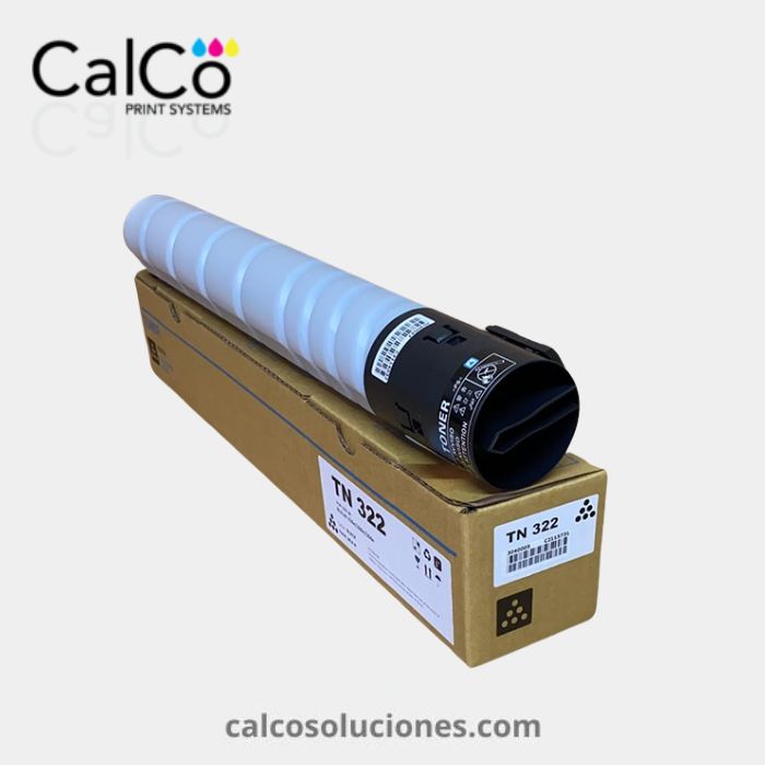 Tóner Monocromo TN 322 para Konica Minolta - A33K030
